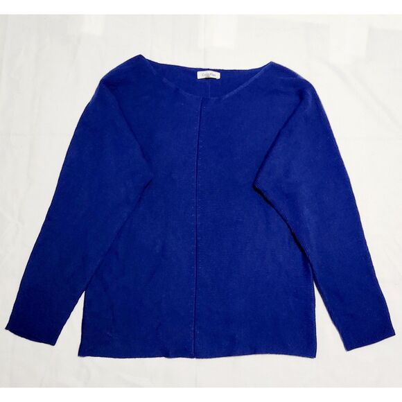 Calvin Klein Women’s Blue Cable Knit Cowl Neck Sweater Size M - Picture 1 of 6